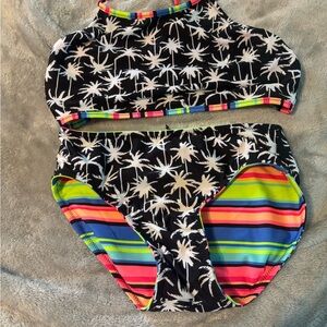 Art Class Vibrant Striped Bikini Set